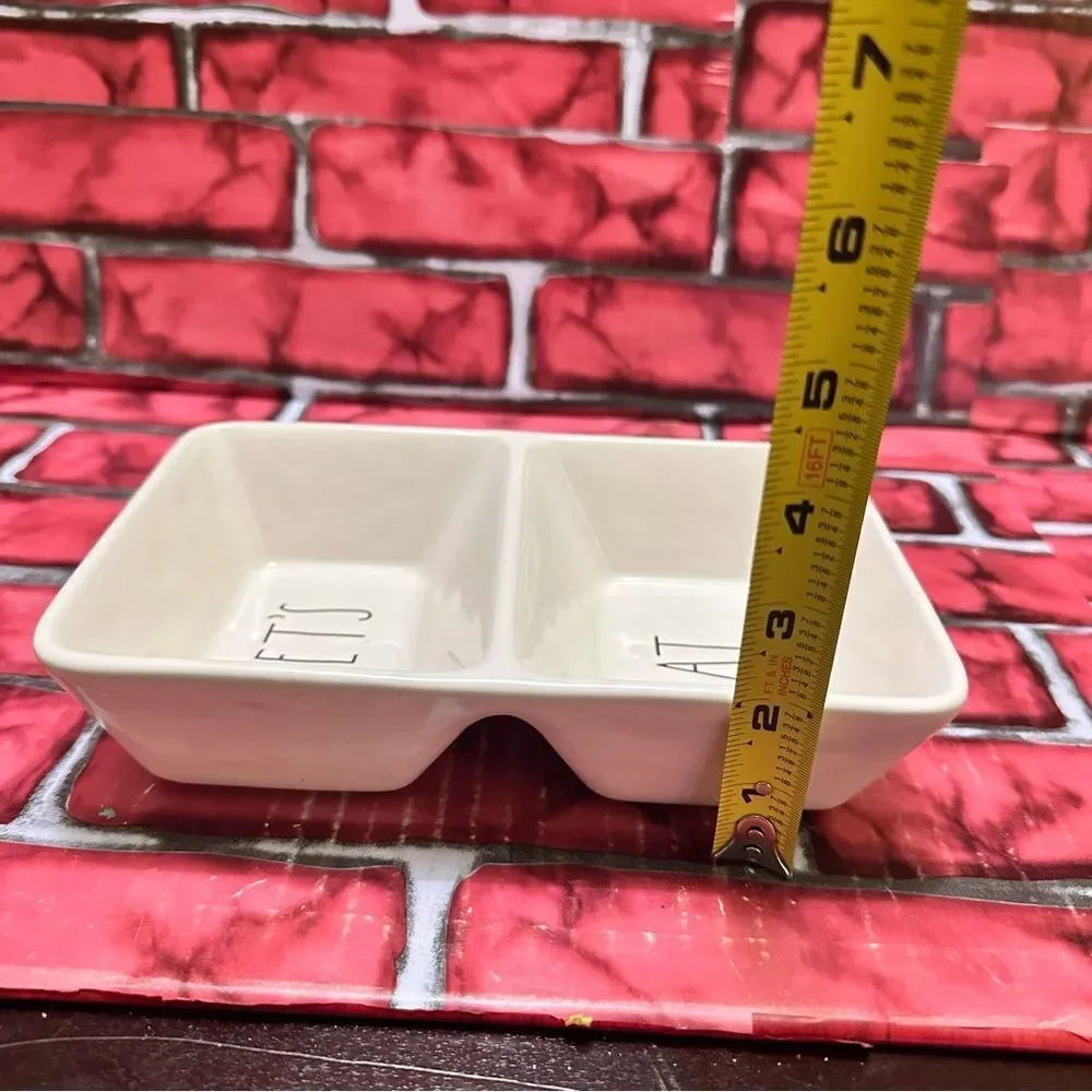 Rae Dunn ceramic Snack Tray LET’S EAT